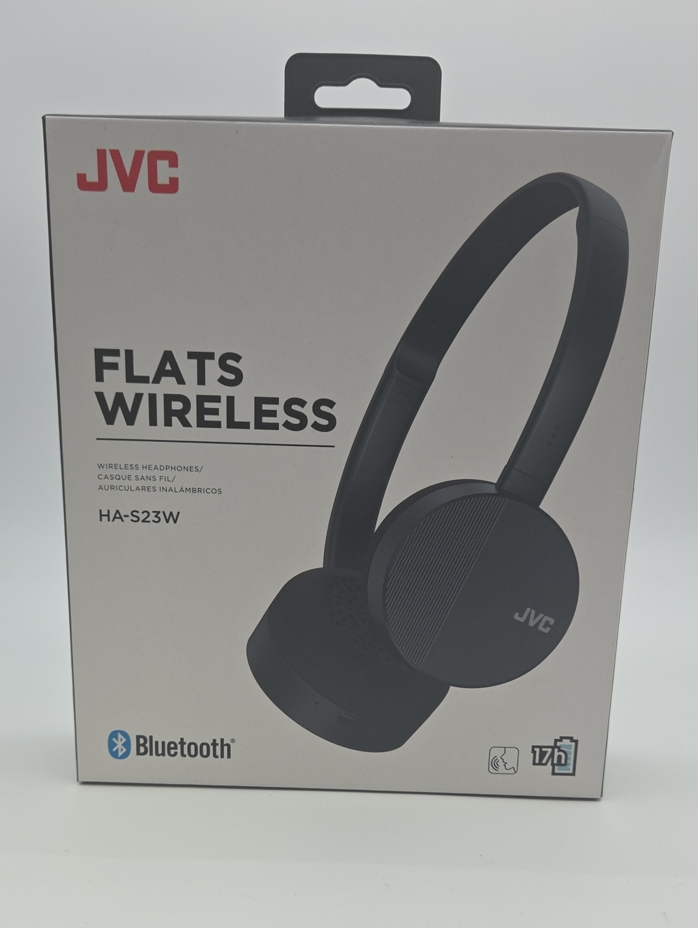 JVC Flats Wireless HA-S23W Black Bluetooth Headphones